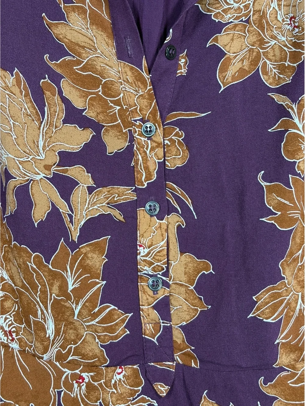 Free People Shake It Floral Long Sleeve Mini Dress Plum Orange Boho Fall Size XS